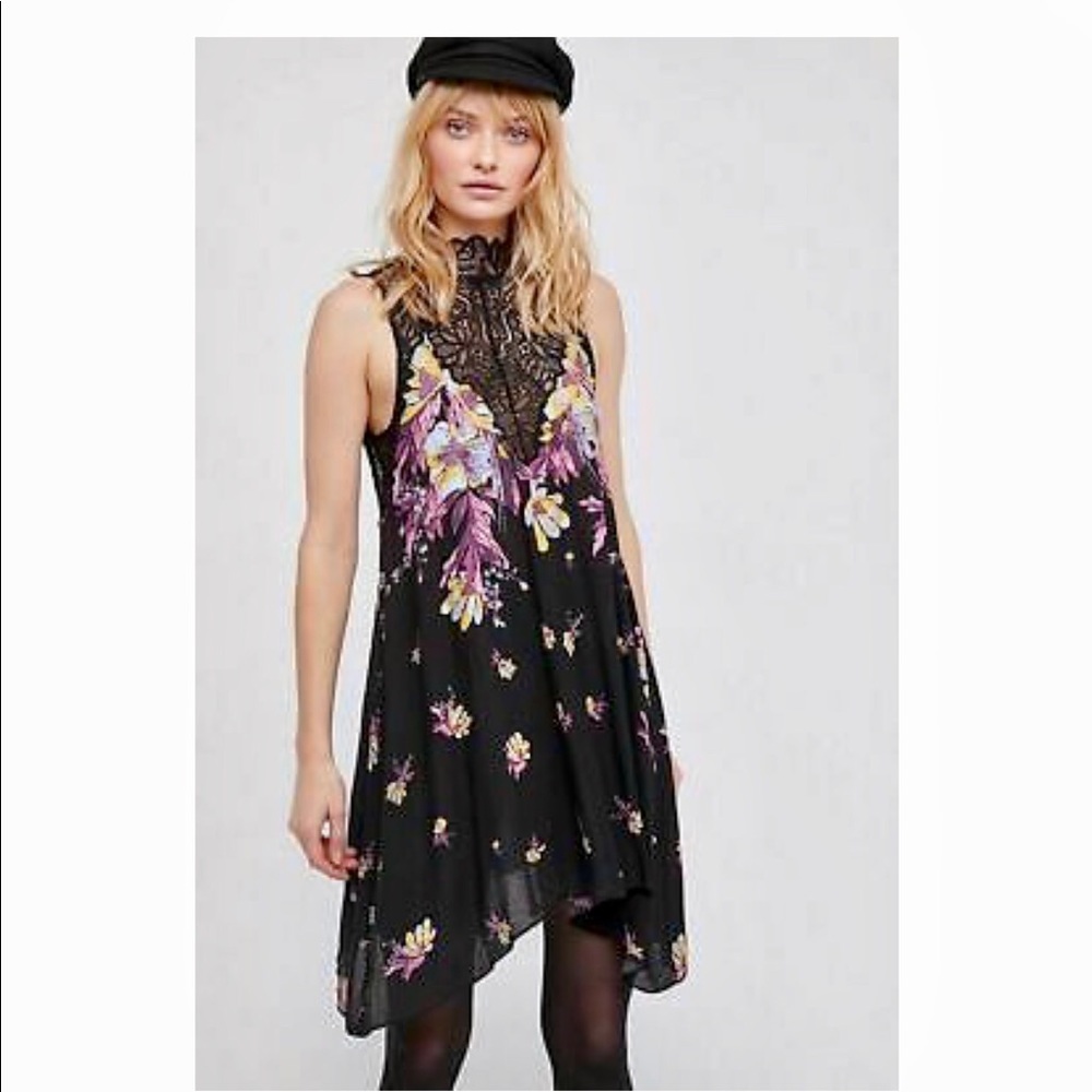 NWT  Free People  Onyx Floral Dress